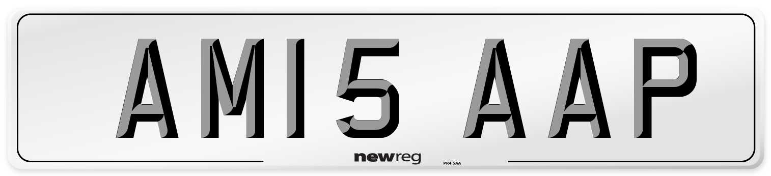 AM15 AAP Number Plate from New Reg